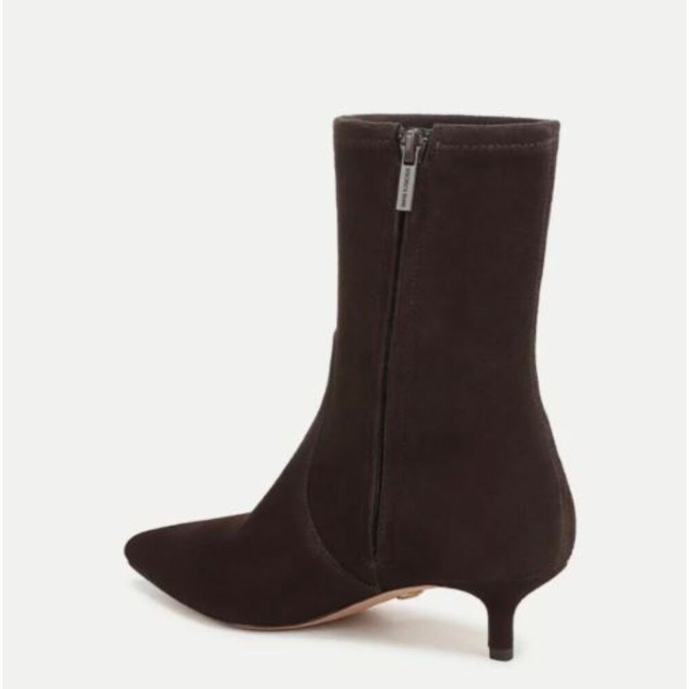 Veronica Beard Lisa 45 Stretch Kitten Heel Ankle Boots 8.5 NIB 550 Brown IRRG